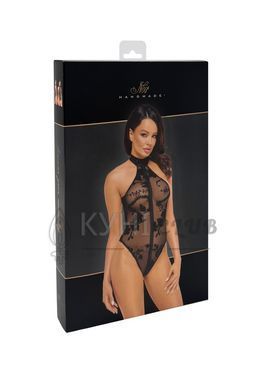 Боди Noir Handmade F314 Ego, XL, black, сетка, халтер, высокие вырезы, молния по всей длине 108322 фото
