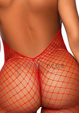 Еротичний сітчастий бодістокінг Leg Avenue Racer neck bodystocking Red 107175 фото