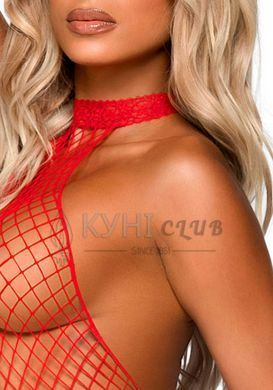 Еротичний сітчастий бодістокінг Leg Avenue Racer neck bodystocking Red 107175 фото