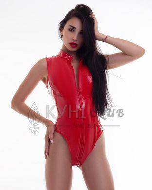 Лакований комбідрес червоний &ldquo;Зухвала Стелла&rdquo; L, блискавка на все тіло 103530 фото