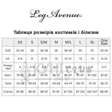 BDSM-костюм учениці Leg Avenue Harness teddy & skirt S Black, портупея, мініспідниця, екошкіра 106555 фото