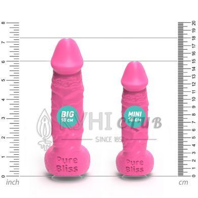 Мило у формі пеніса Pure Bliss MINI Pink, крафтове мило-член, натуральне 104427 фото