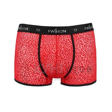 Чоловічі прозорі боксери Passion 046 SHORT PARKER XXL/XXXL Red, сітка, під леопард 105588 фото