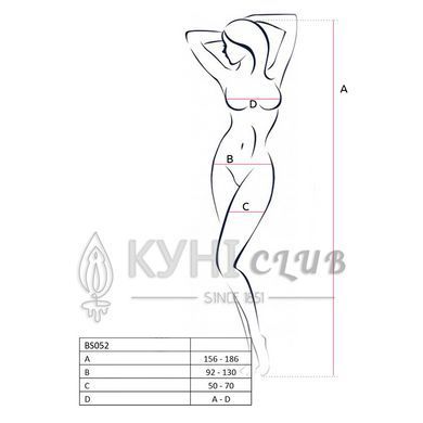 Бодістокінг Passion BS052 white, комбінезон, імітація корсета з підтяжками, панчох і трусиків 109428 фото