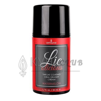 Гель для мінету Sensuva Lic-o-licious Watermelon (50 мл), оліїстий, без цукру 108573 фото