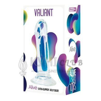 Прозрачный фаллоимитатор Alive Valiant Jelly Dildo 104001 фото