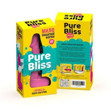 Мило у формі пеніса Pure Bliss MINI Pink, крафтове мило-член, натуральне 104427 фото