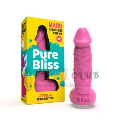 Мило у формі пеніса Pure Bliss MINI Pink, крафтове мило-член, натуральне 104427 фото