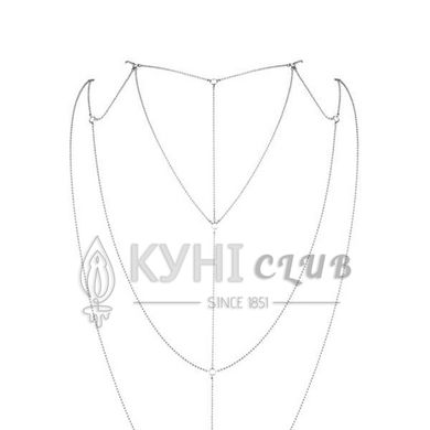 Ланцюжок для спини Bijoux Indiscrets Magnifique Back and Cleavage Chain - Silver, прикраса для тіла 100381 фото