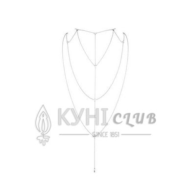 Ланцюжок для спини Bijoux Indiscrets Magnifique Back and Cleavage Chain - Silver, прикраса для тіла 100381 фото