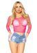 Сітчастий топ Leg Avenue Long Sleeves T-Shirts Neon Pink, One Size 107125 фото 1