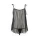 Сорочка прозора бебі дол Passion MELANIA CHEMISE L/XL, black, трусики, на тонких бретелях 109132 фото 4
