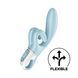 Вібратор-кролик Satisfyer Touch Me Blue, подвійний відросток, 3 потужні мотори 105753 фото 1