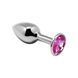 Металева анальна пробка з кристалом Alive Mini Metal Butt Plug Pink M 103931 фото 2
