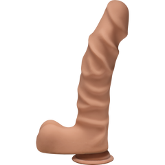 Фалоімітатор Doc Johnson The D - Ragin D - 9 Inch With Balls - ULTRASKYN - Caramel, діаметр 5,1 см 100617 фото