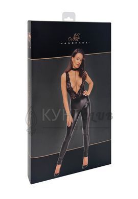 Комбінезон Noir Handmade F298 Libido, S, під латекс, мереживний верх, чокер, знімне намисто, доступ 108223 фото