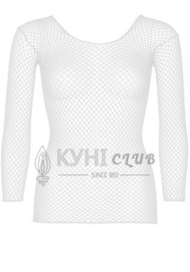 Сітчастий топ Leg Avenue Long Sleeves T-Shirts White, One Size 107126 фото