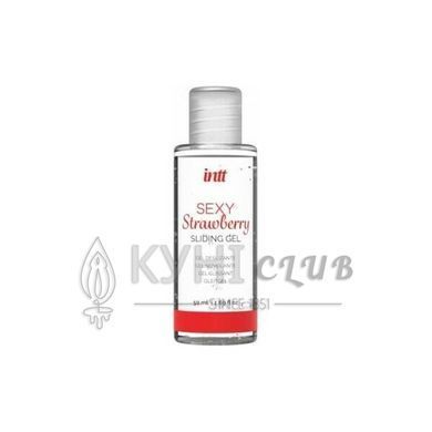 Набір Intt BRAZILIAN PANTY RED: трусики на резинці S-XL з перлинним кільцем + полунична змазка 105102 фото
