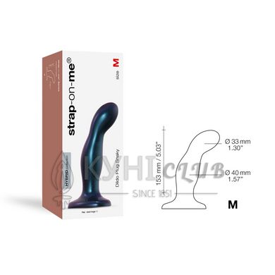 Дилдо Strap-On-Me DILDO PLUG SNAKY METALLIC BLUE - M 105156 фото