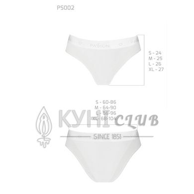 Трусики з прозорою вставкою Passion PS002 PANTIES L, white 102190 фото