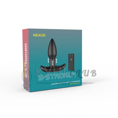 Анальна вібропробка Nexus B-stroker з масажними намистинами на ніжці з пультом Д/КУ 104945 фото