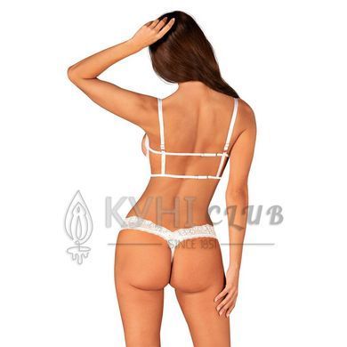 Эротический комплект Obsessive Heavenlly 2-pcs cupless set M/L, открытая грудь, с доступом 106139 фото