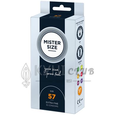 Презервативи Mister Size - pure feel - 57 (10 condoms), товщина 0,05 мм 105959 фото