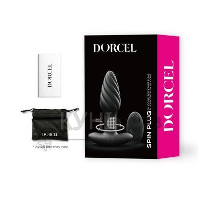 Анальна пробка з вібрацією та перлинним масажем Dorcel Spin Plug, макс. діам. 3,8 см, пульт ДК 107040 фото