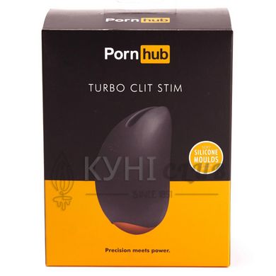 (SALE) Вібростимулятор Pornhub Turbo Clit Stim з гнучкими вушками, Чорний 108808 фото