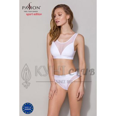 Трусики з прозорою вставкою Passion PS002 PANTIES L, white 102190 фото