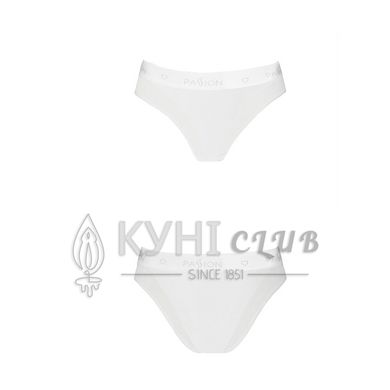 Трусики з прозорою вставкою Passion PS002 PANTIES L, white 102190 фото