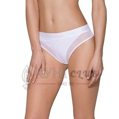 Трусики з прозорою вставкою Passion PS002 PANTIES L, white 102190 фото