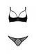 Еротичний комплект Passion MARINA SET WITH OPEN BRA, L/XL, black, відкриті чашки 107742 фото 3