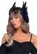 Пов&rsquo;язка на голову з крилами Leg Avenue Feather headband Black, пір&rsquo;я та натуральна шкіра 105918 фото 1