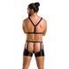 Комплект еротичної чоловічої білизни Passion 047 SET JOHN L/XL Black, труси, портупея 105589 фото 4