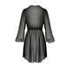 Пеньюар Passion AMBERLY PEIGNOIR 6XL/7XL, black, ажурні декольте та манжети, широкі рукави 104966 фото 4