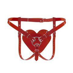 Трусики Серце для страпону Feral Feelings - Hearts Strap-on Belt Red 107336 фото