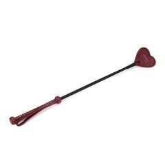 Шльопалка-сердечко Liebe Seele Wine Red Riding Crop with Heart-Shape Tip, натуральна шкіра 107460 фото
