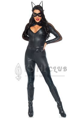 Еротичний костюм супергероя-кішечки Leg Avenue Wicked Kitty L, комбінезон, пояс, маска, вушка 107150 фото