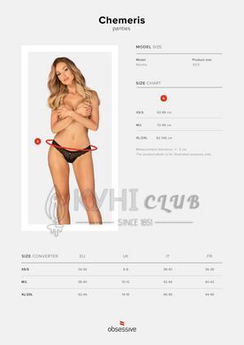 Трусики Obsessive Chemeris panties M/L 107773 фото
