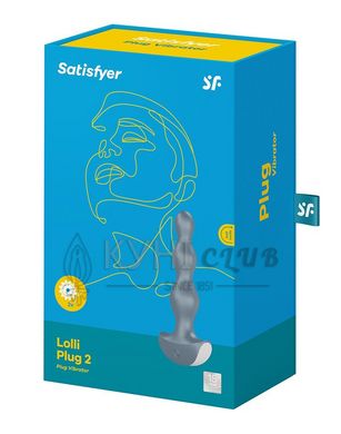 Анальний стимулятор-намистини з двома моторами Satisfyer Lolli-Plug 2 ice blue 102766 фото