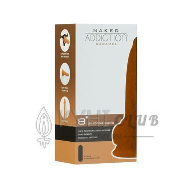 Фаллоимитатор ADDICTION Dual Density Silicone Dildo 8&Prime;, Кармельный 106219 фото