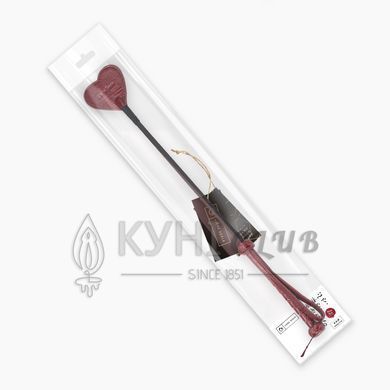 Шльопалка-сердечко Liebe Seele Wine Red Riding Crop with Heart-Shape Tip, натуральна шкіра 107460 фото
