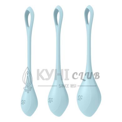 Набір йоні намистин Satisfyer Yoni Power 2 Light Blue, диаметр 2-2,5-3см, вес 22-44-73гр 103447 фото