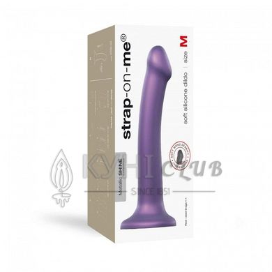 Насадка для страпону Strap-On-Me Mono Density Dildo Violet M, діам. 3,3 см, одношаровий силікон, гну 100120 фото