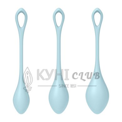 Набір йоні намистин Satisfyer Yoni Power 2 Light Blue, диаметр 2-2,5-3см, вес 22-44-73гр 103447 фото