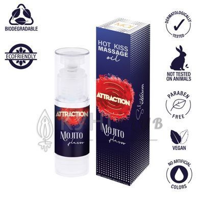 Їстівна масажна олія MAI Attraction Mojito Hot Kiss (50 мл) 104018 фото