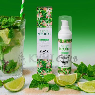 Массажное масло EXSENS Mojito 50мл разогревающее, без сахара, без парабенов, съедобное 101945 фото