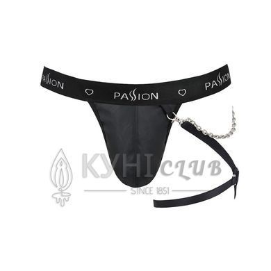 Чоловічі трусики танга з підв&rsquo;язкою Passion 058 THONG BILL L/XL Black 105613 фото