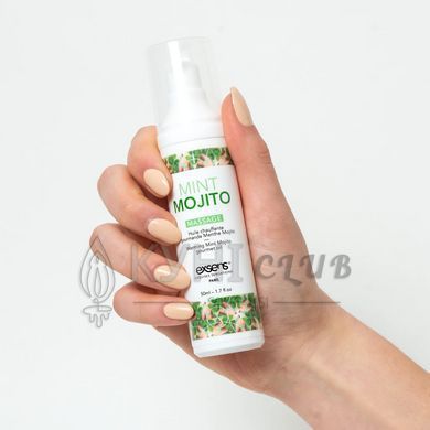 Массажное масло EXSENS Mojito 50мл разогревающее, без сахара, без парабенов, съедобное 101945 фото